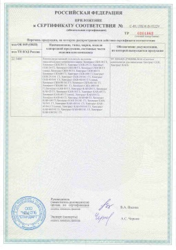 2017.05.31 Ступино - Химтраст. Приложение к сертификату пенополиуретановые утеплители на основе напыляемого компонента. ТУ 2254-021